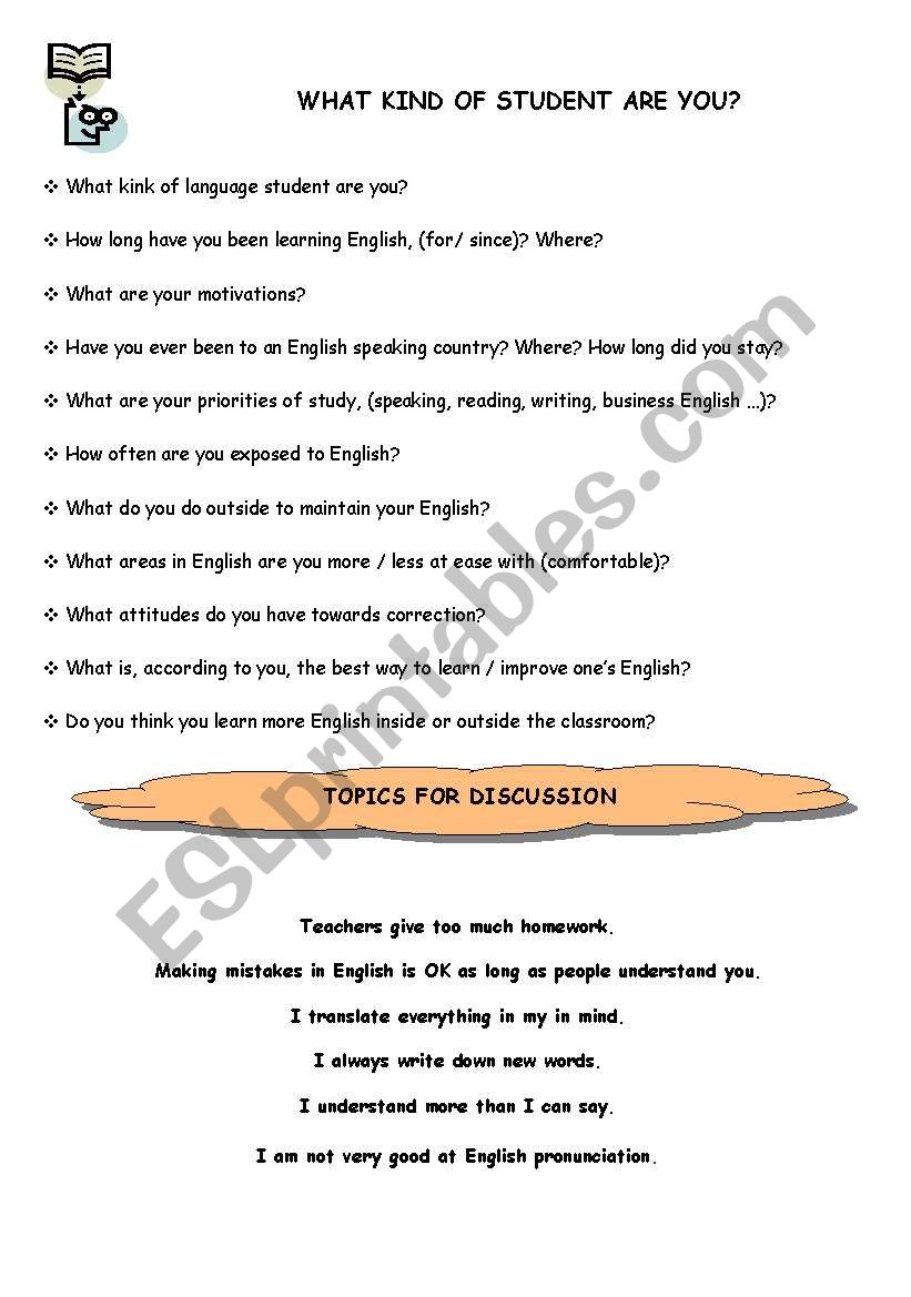 English Worksheets WHAT KIND OF STUDENT ARE YOU english-worksheets-what-kind-of-student-are-you