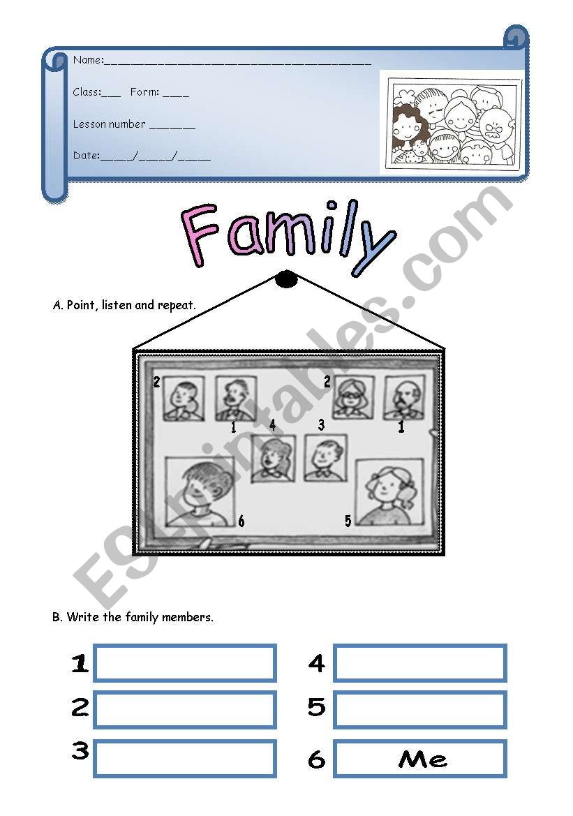 Family worksheet