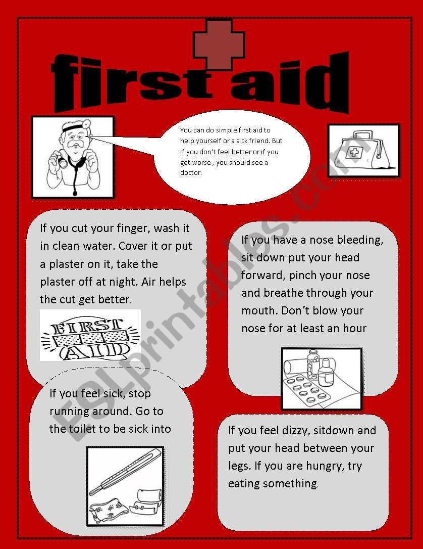 First Aid worksheet