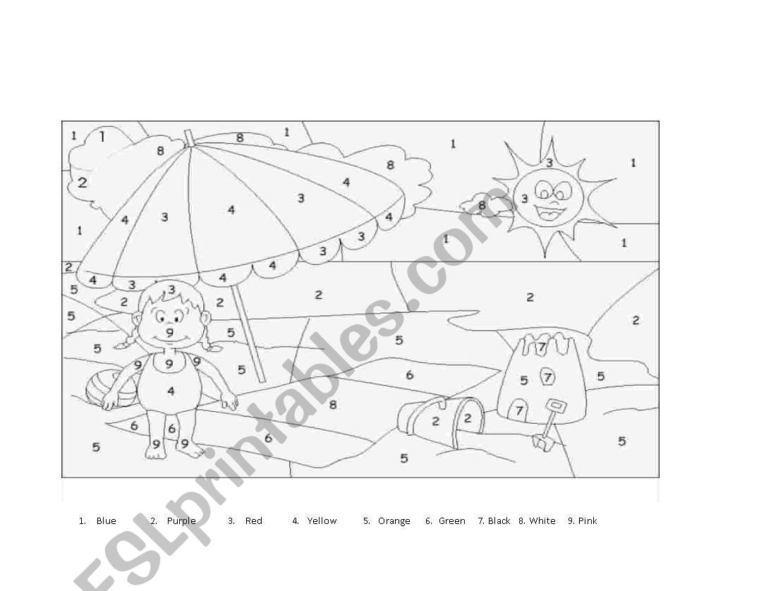 Colours worksheet