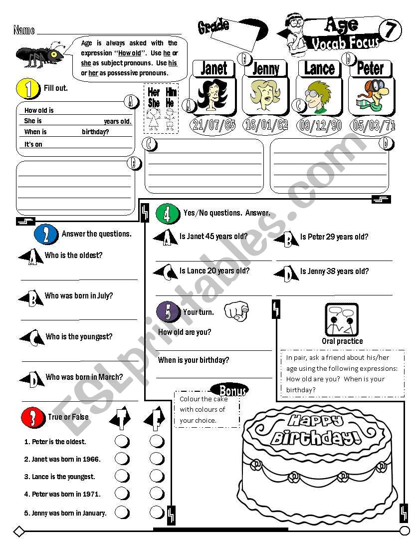 Vocab Focus Series_07 Age (Fully Editable + Key)