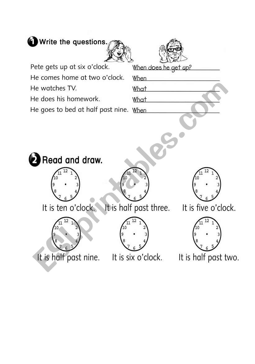 What the time? worksheet