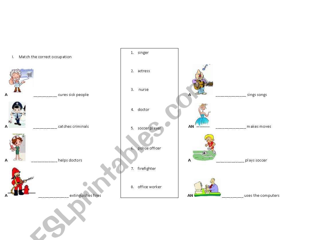 jobs worksheet