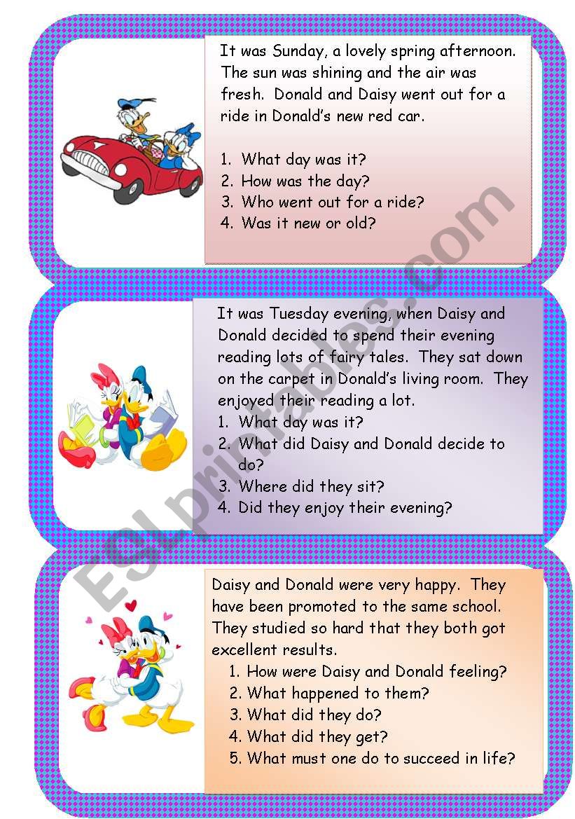 Donald and Daisy worksheet