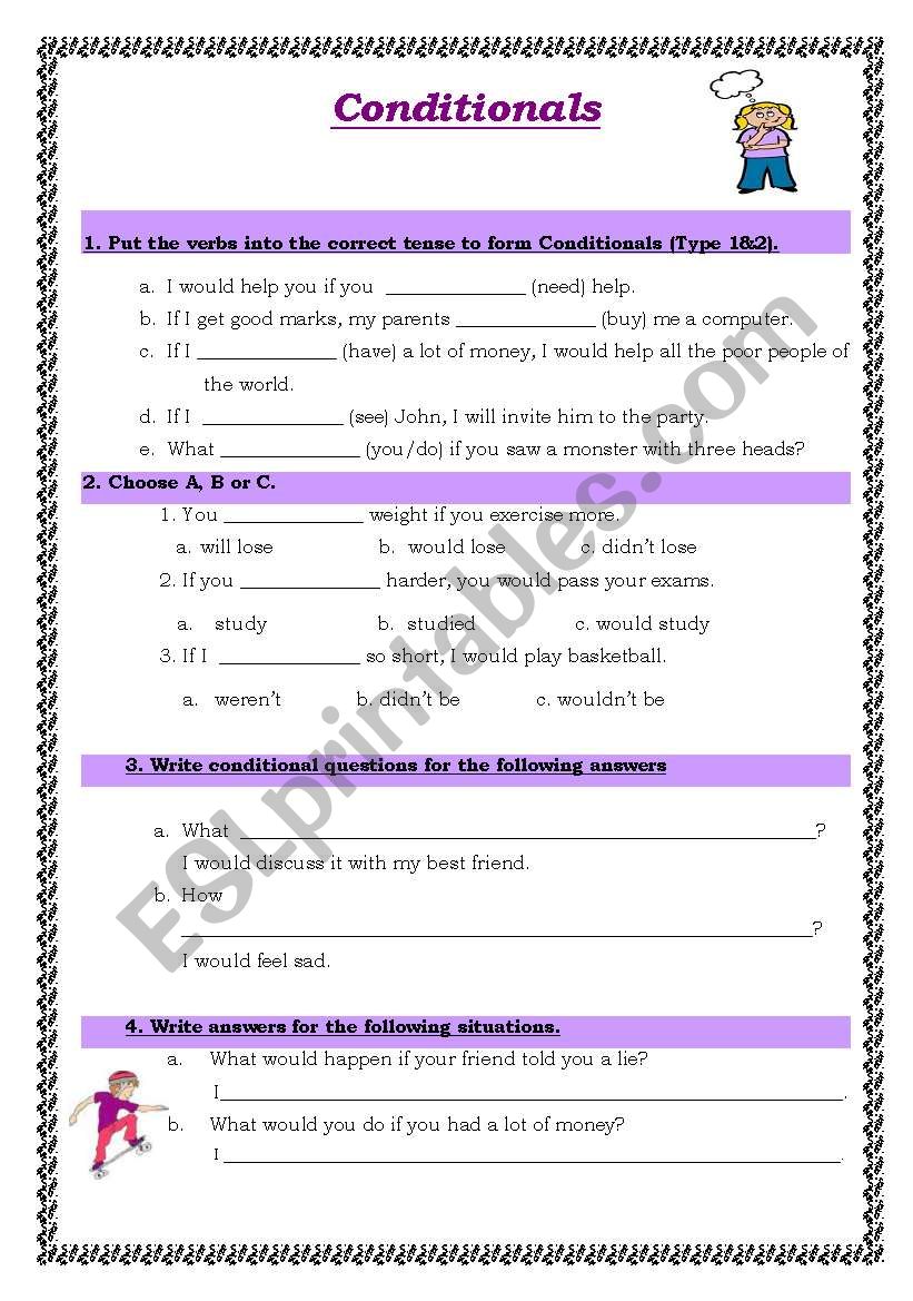 Conditionals worksheet