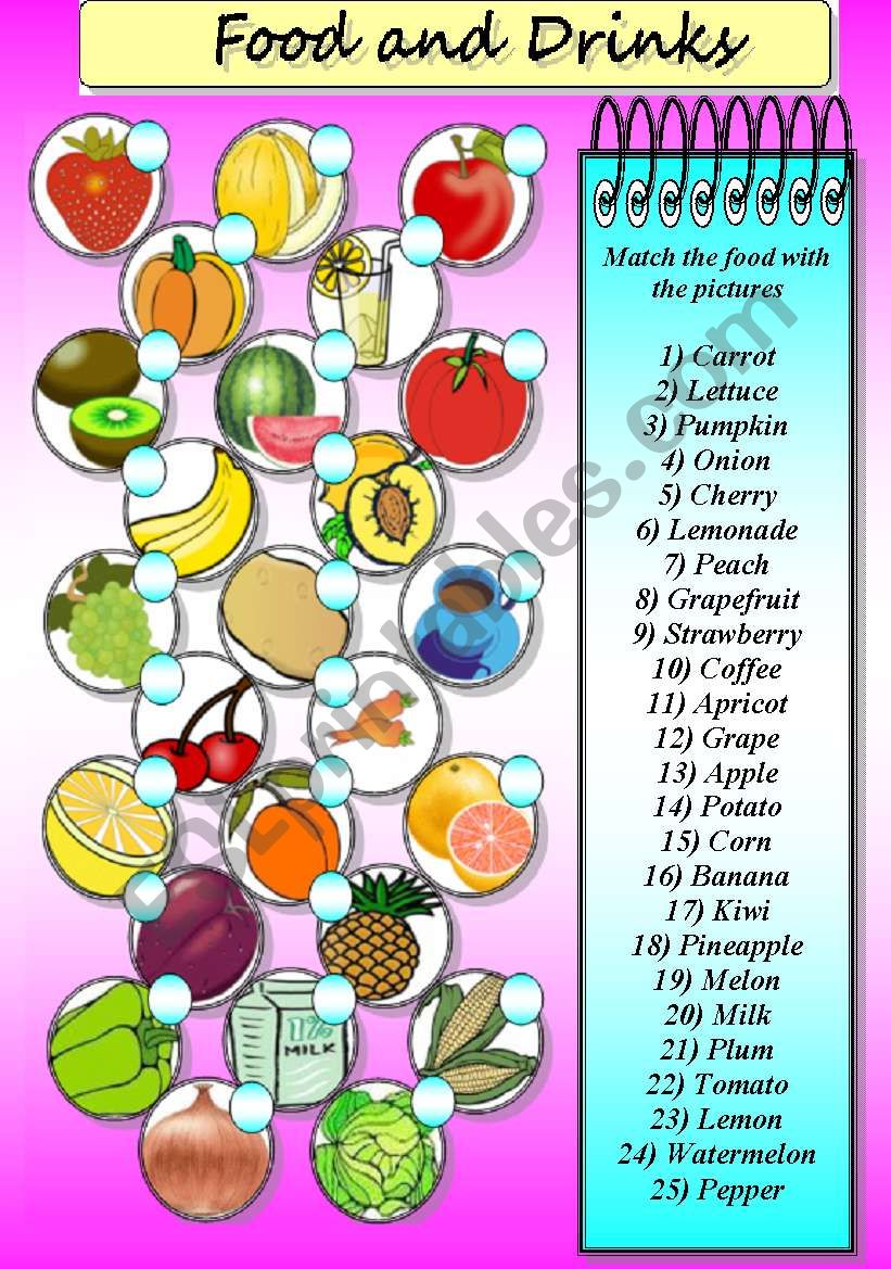 Food and Drinks  worksheet