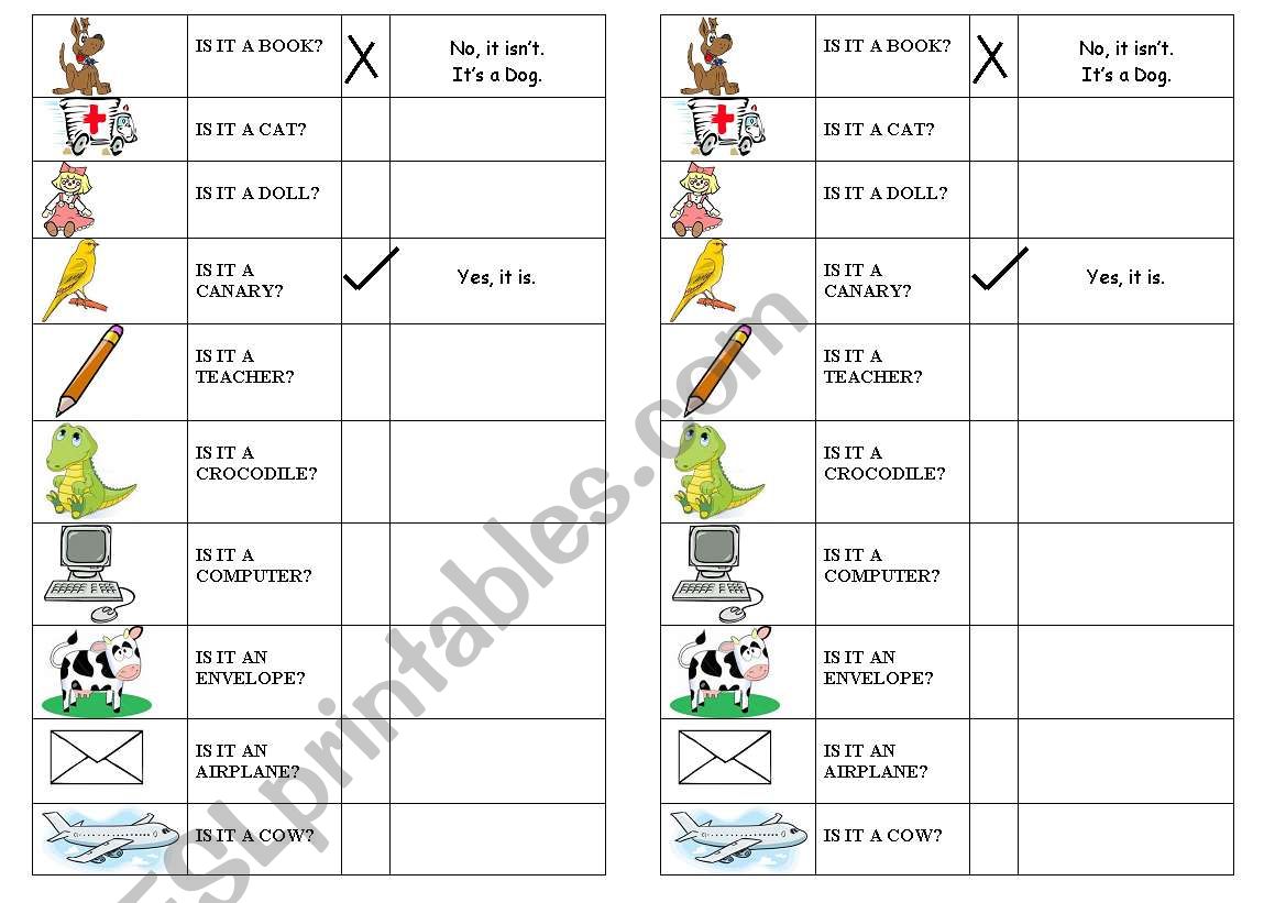 Is it a/an_____? worksheet