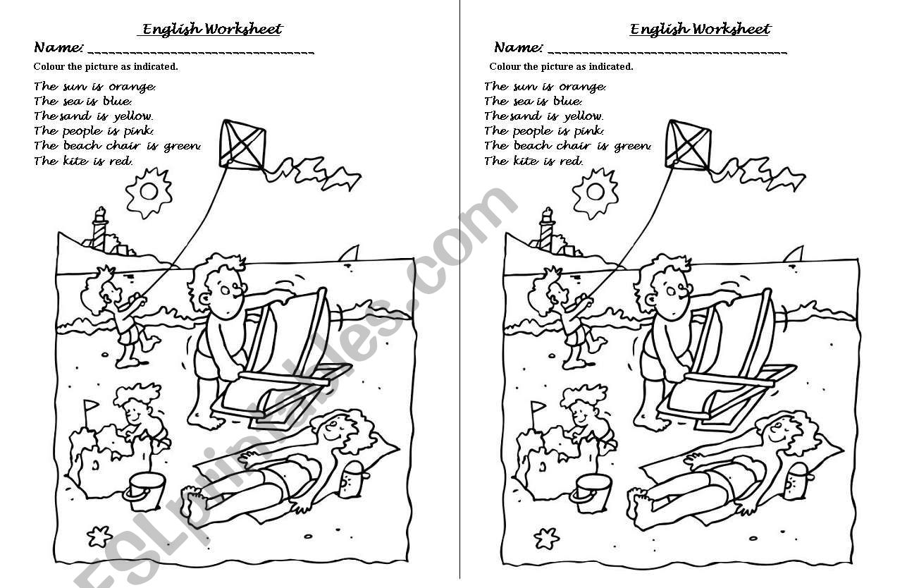 Coloring activity worksheet