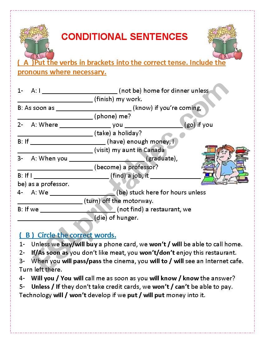 CONDITIONAL SENTENCES worksheet