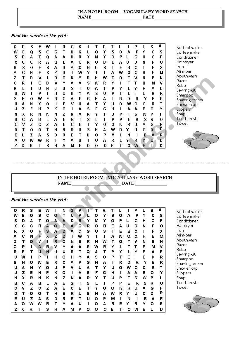 IN THE HOTEL ROOM - VOCABULARY