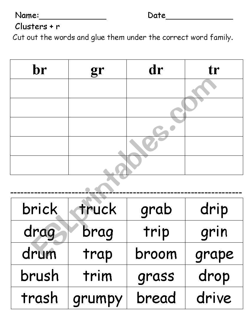 Clusters with r worksheet