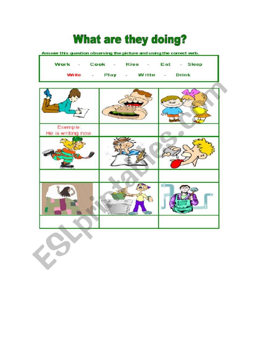 WHAT ARE THEY DOING ???? worksheet