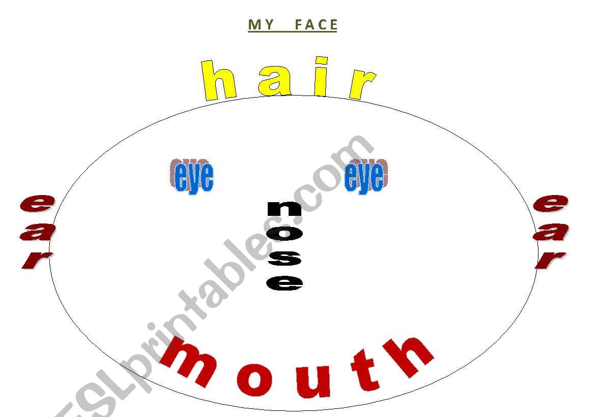 My Face worksheet