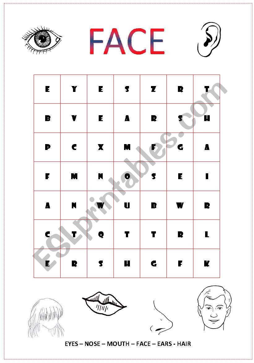 FACE Crossword worksheet