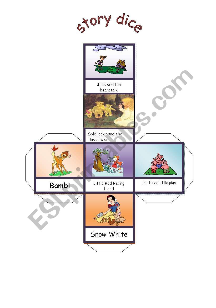 story dice worksheet