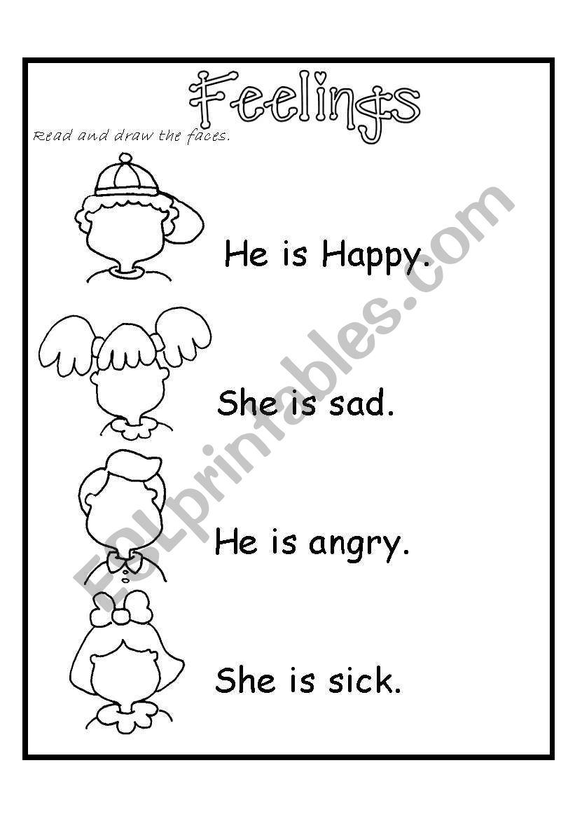 Feelings  worksheet