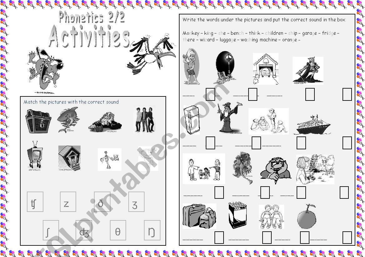 phonetics 2/2 activities worksheet