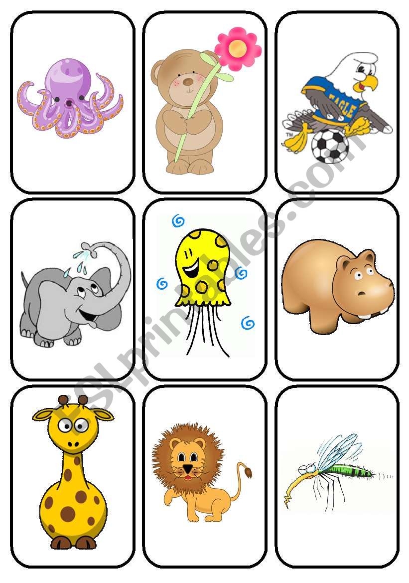 ANIMAL FLASHCARD 1 worksheet