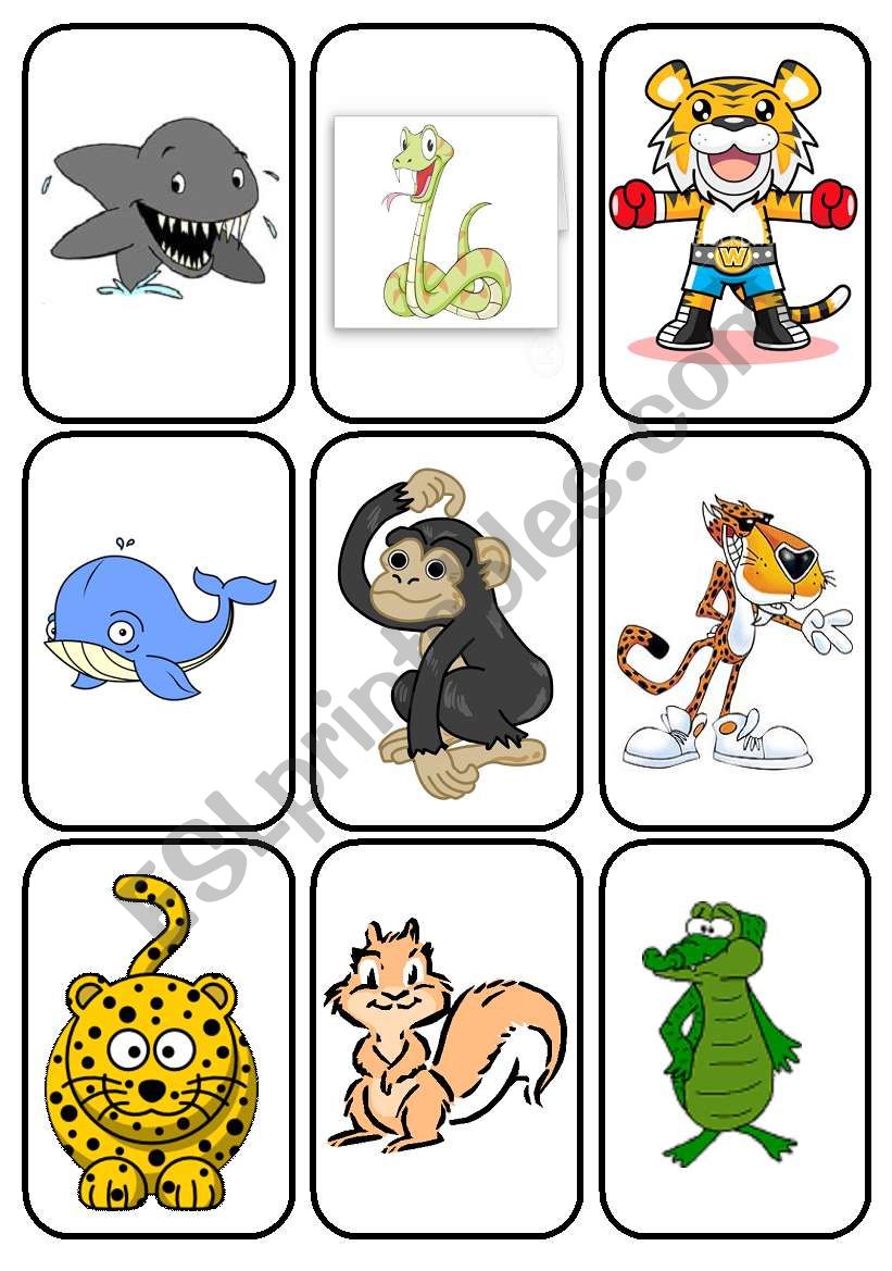 ANIMAL FLASHCARD 2 worksheet