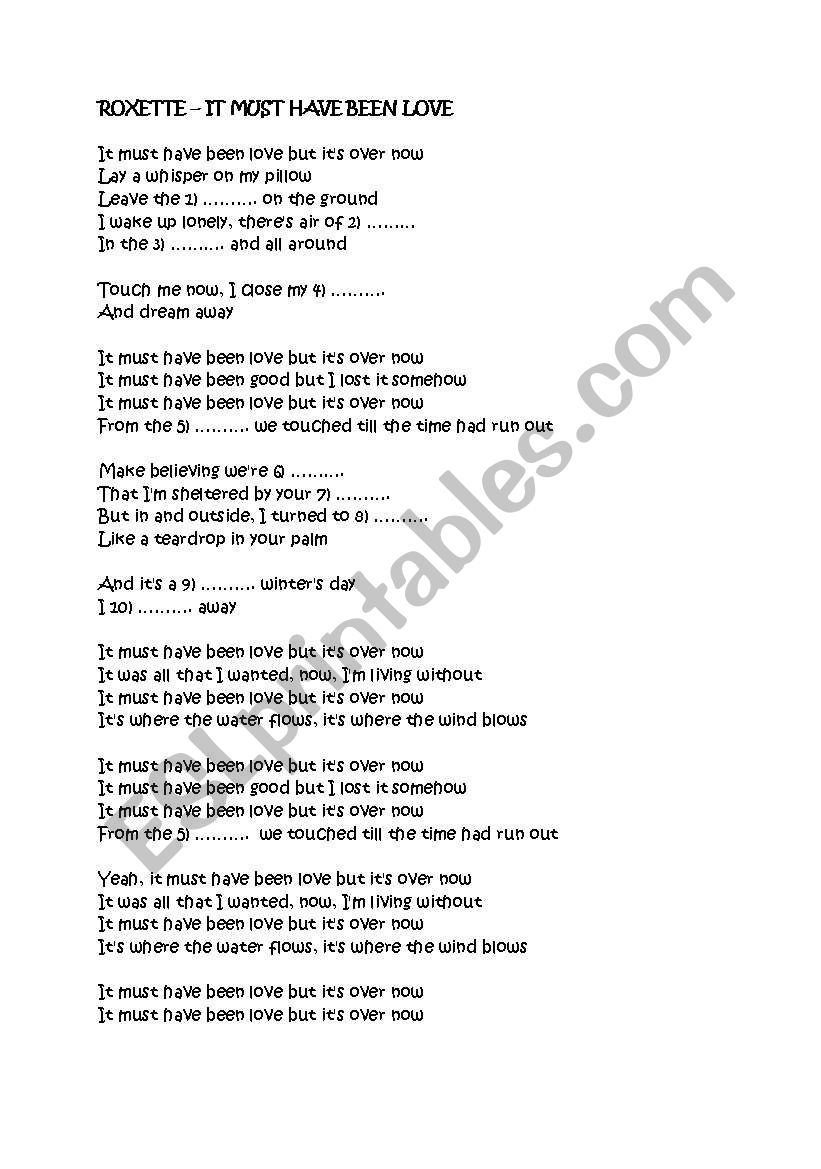 Ин лов текст. Roxette it must have been Love. Must have been Love текст. It must have been Love слова. It must have been Love текст.