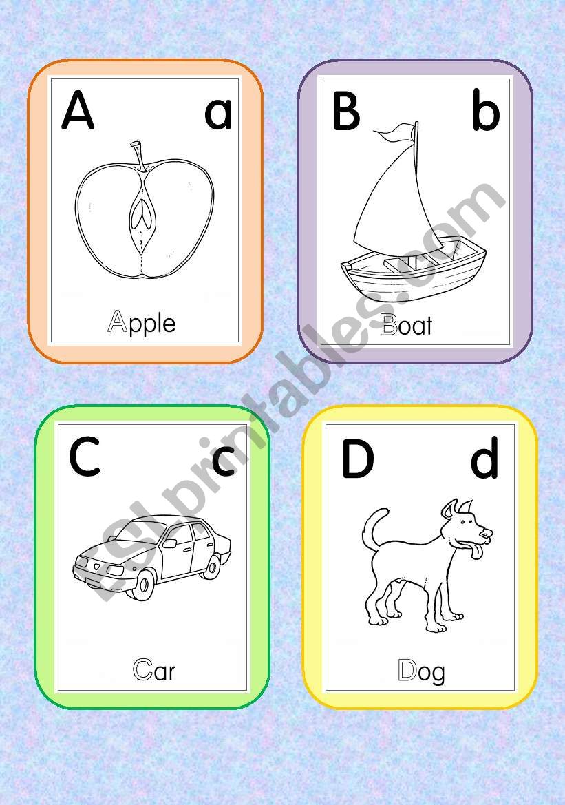 ALPHABET FLASHCARDS (7 pages) worksheet