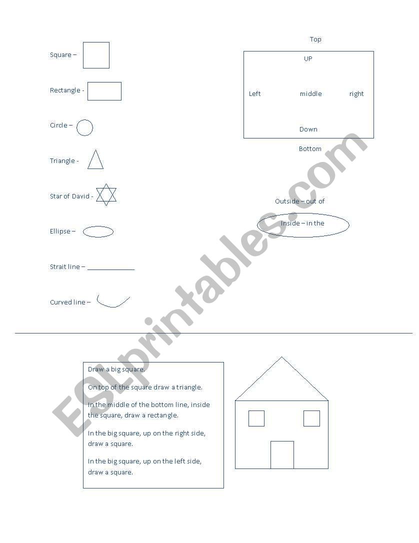 Drawing shapes worksheet