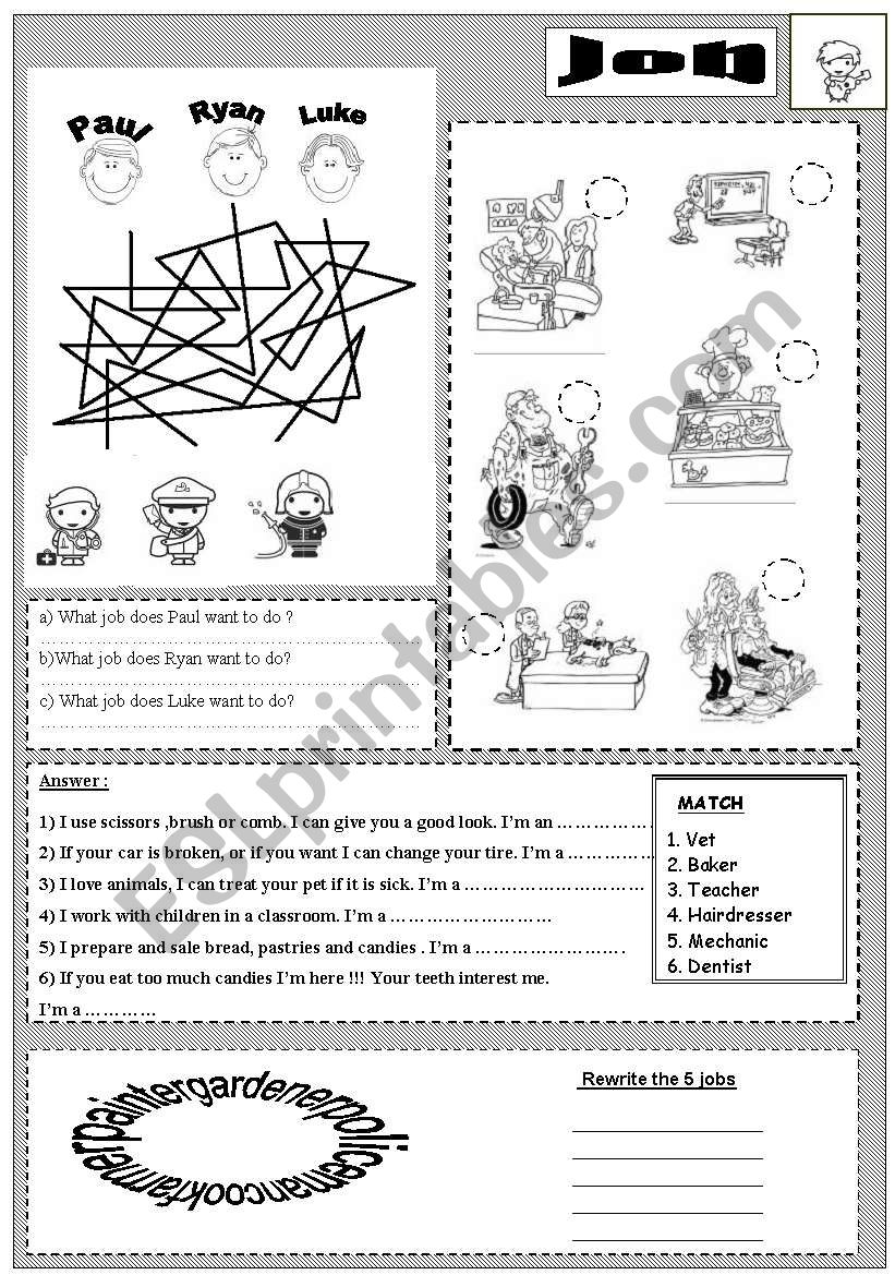 job worksheet