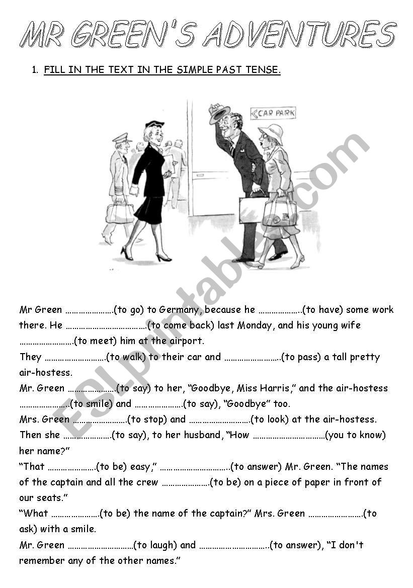 SIMPLE PAST STORY GAP FILL (PART 7)