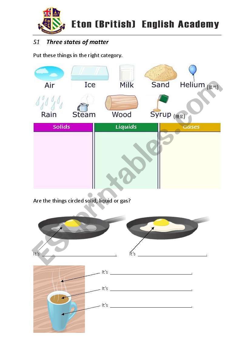 materials 1j worksheet