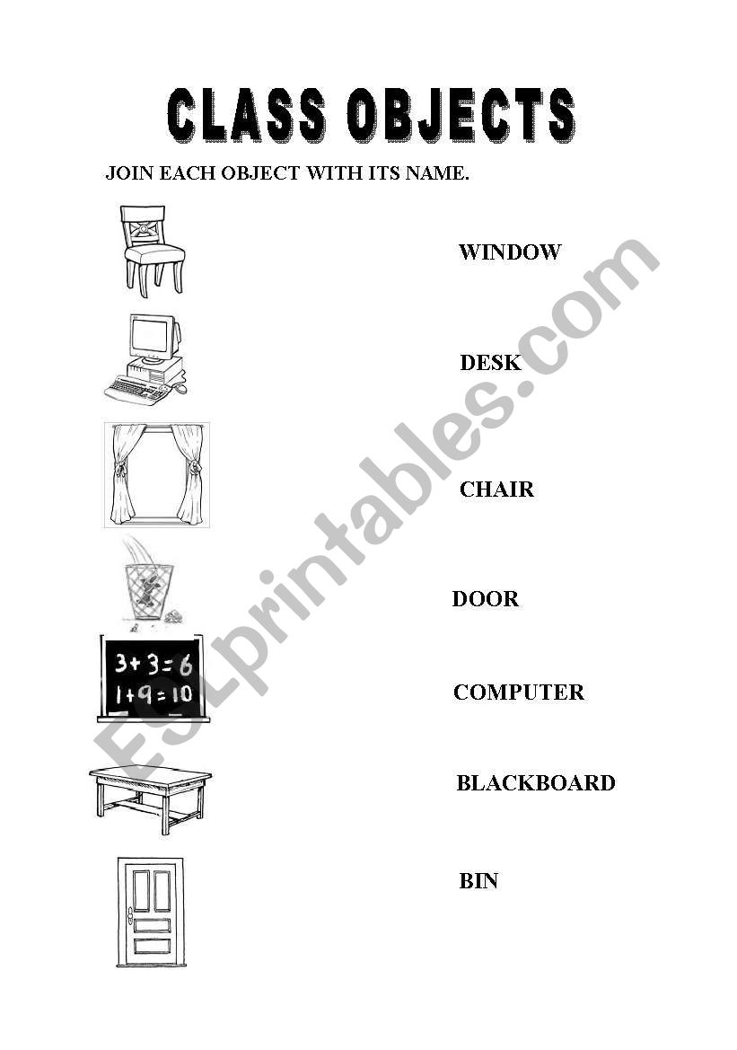 CLASS OBJECTS worksheet