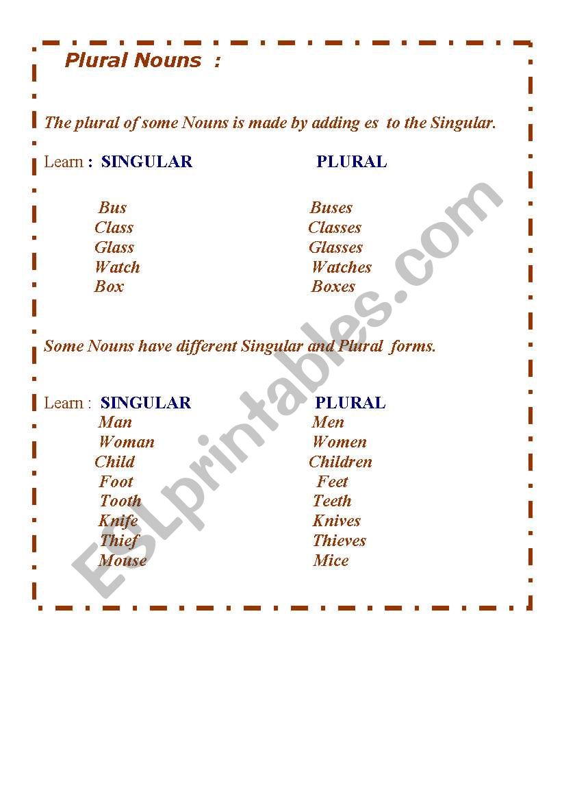 how to make singular worksheet