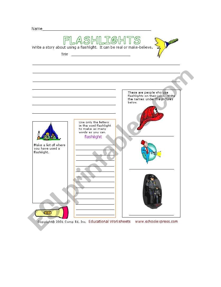 FLASHLIGHTS worksheet