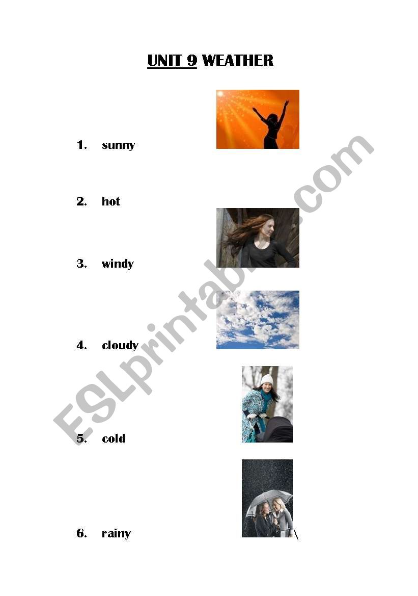 weather worksheet