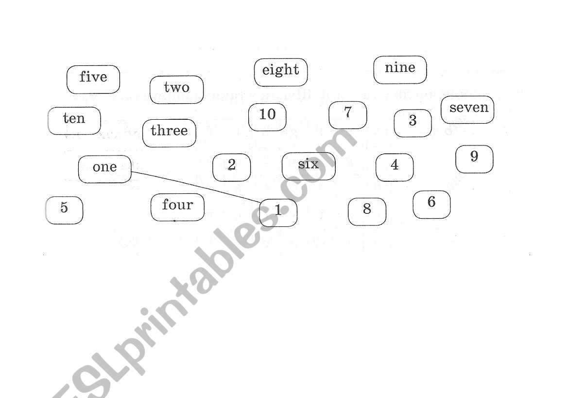 numbers worksheet