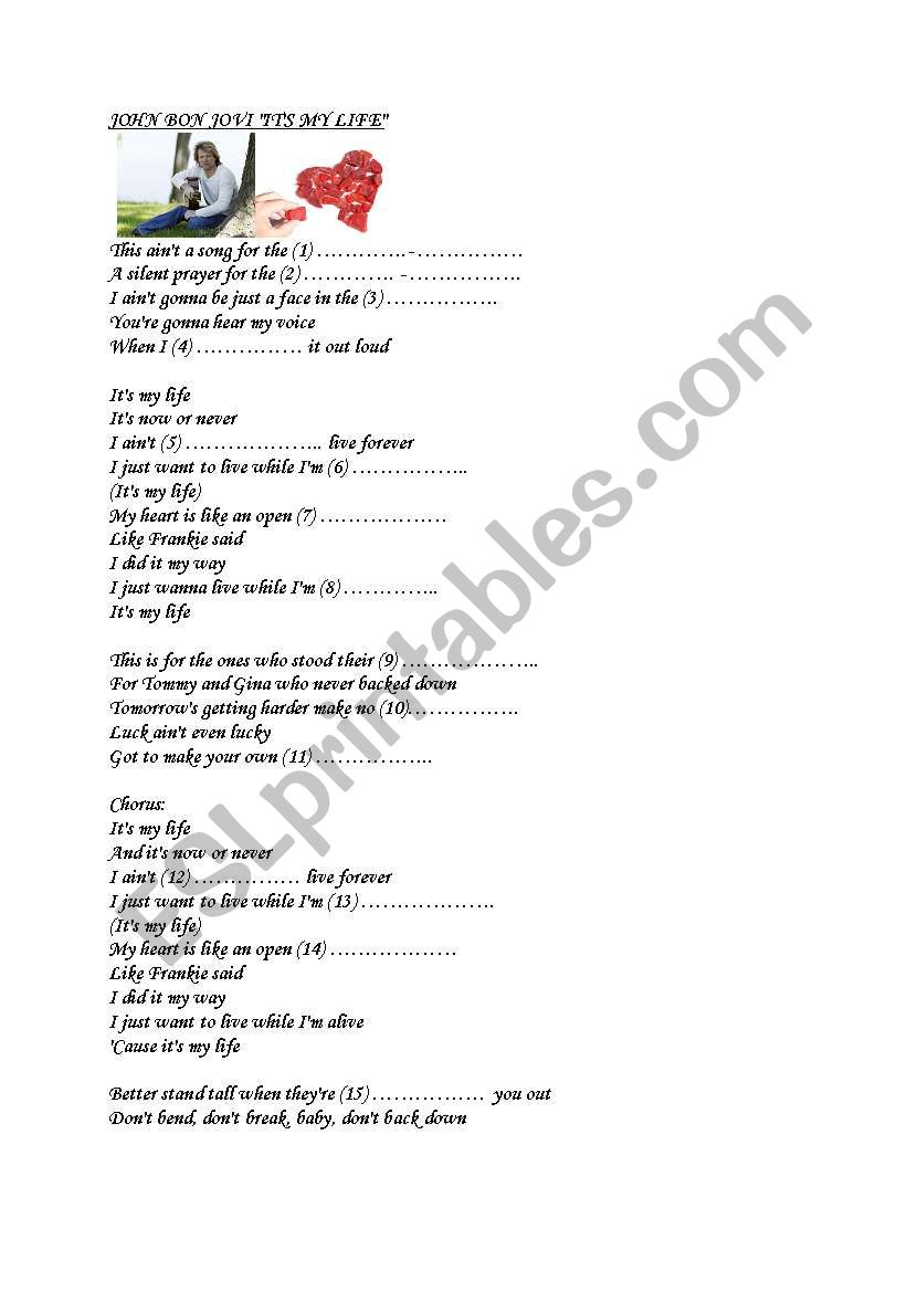 jOHN BON jOVI worksheet