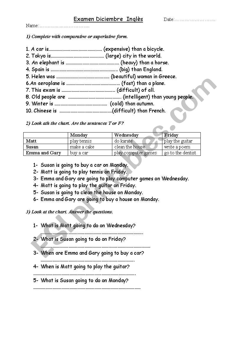 test comparative-superlative ajectives