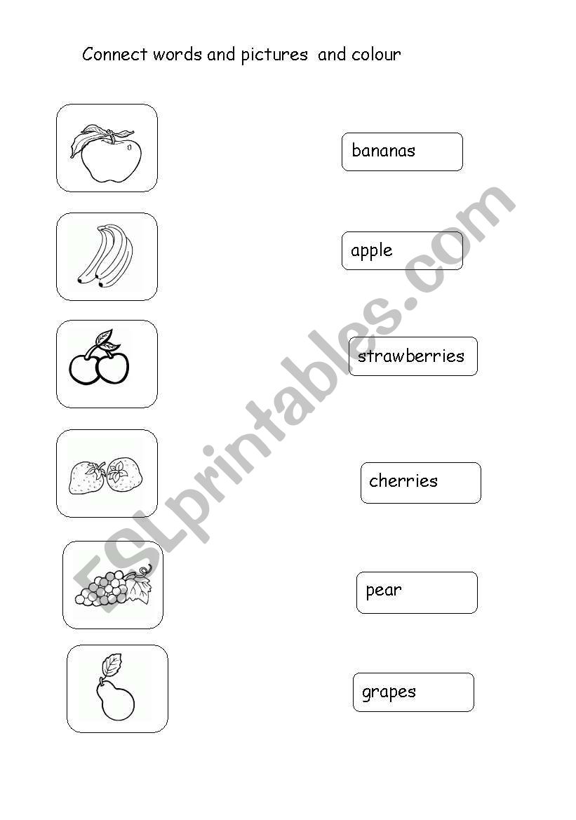 fruit vocabulary worksheet