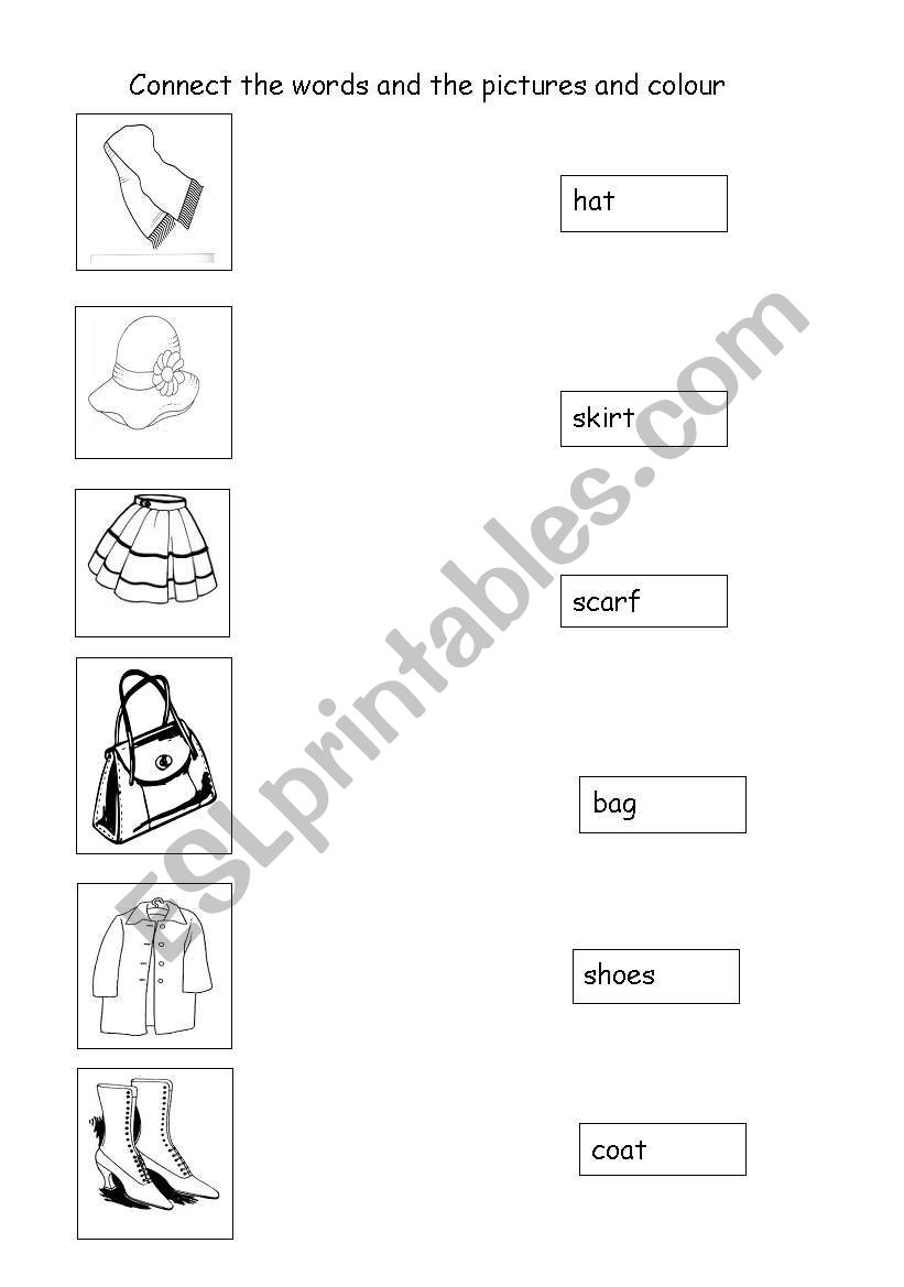 clothes vocabulary worksheet