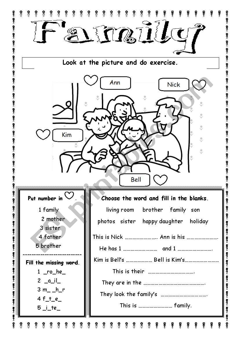 Family worksheet