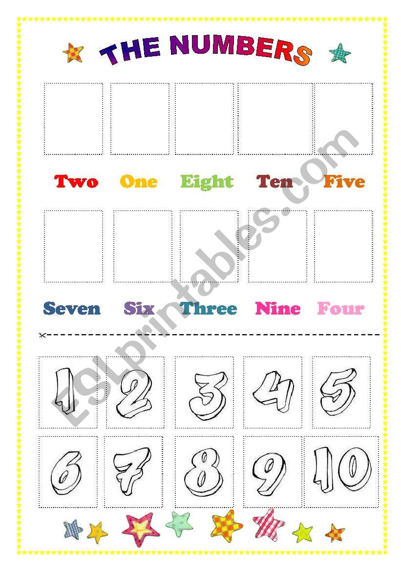 Numbers 1-10 worksheet