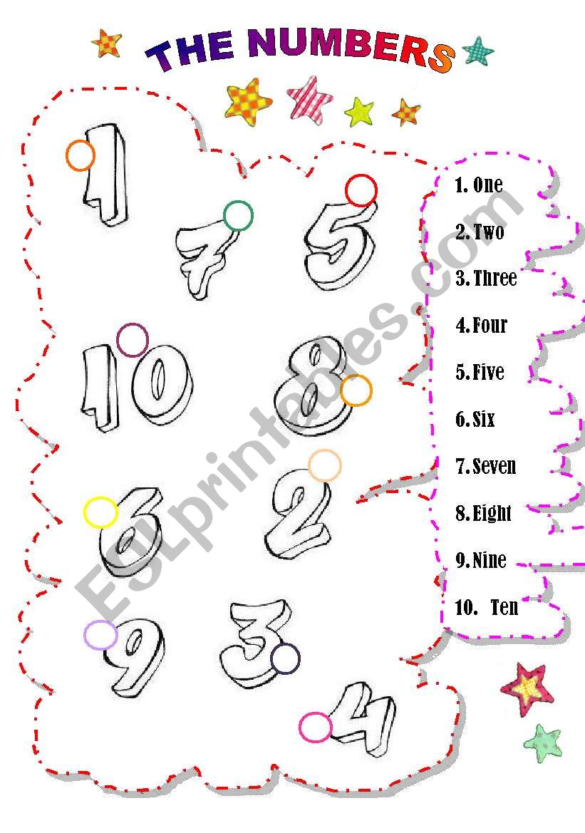 Numbers 1-10 worksheet