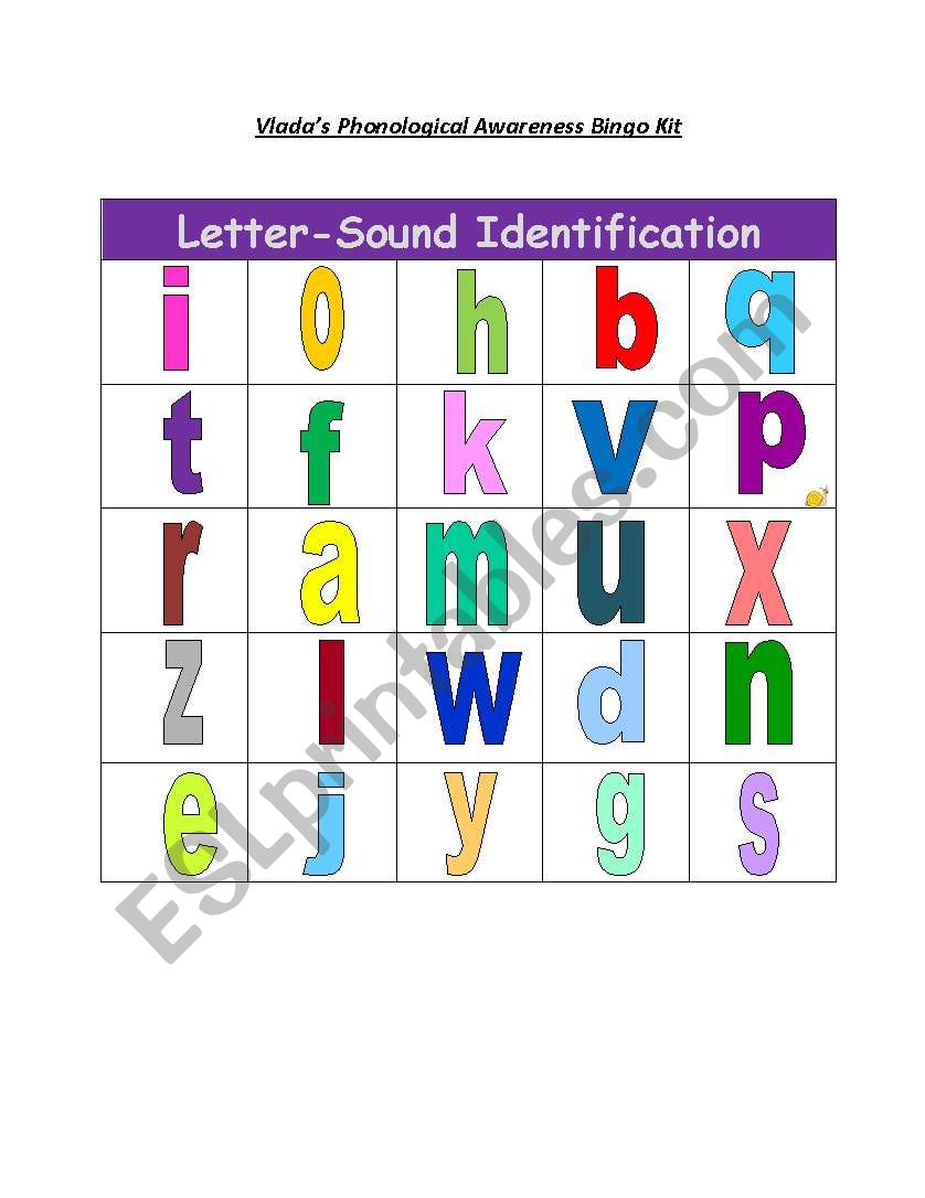Letter-Sound Identification worksheet