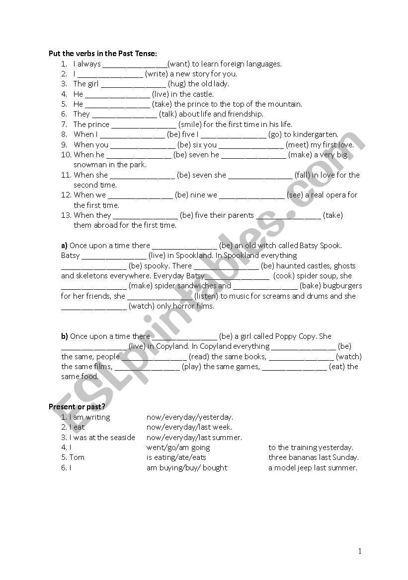 Past Tense, Comparison  of Adjectives, Irregular Plurals