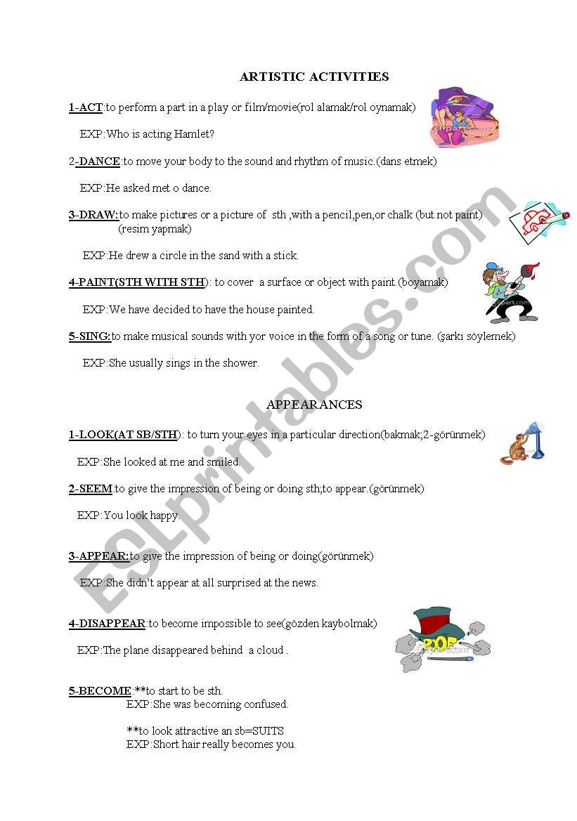 verbs worksheet