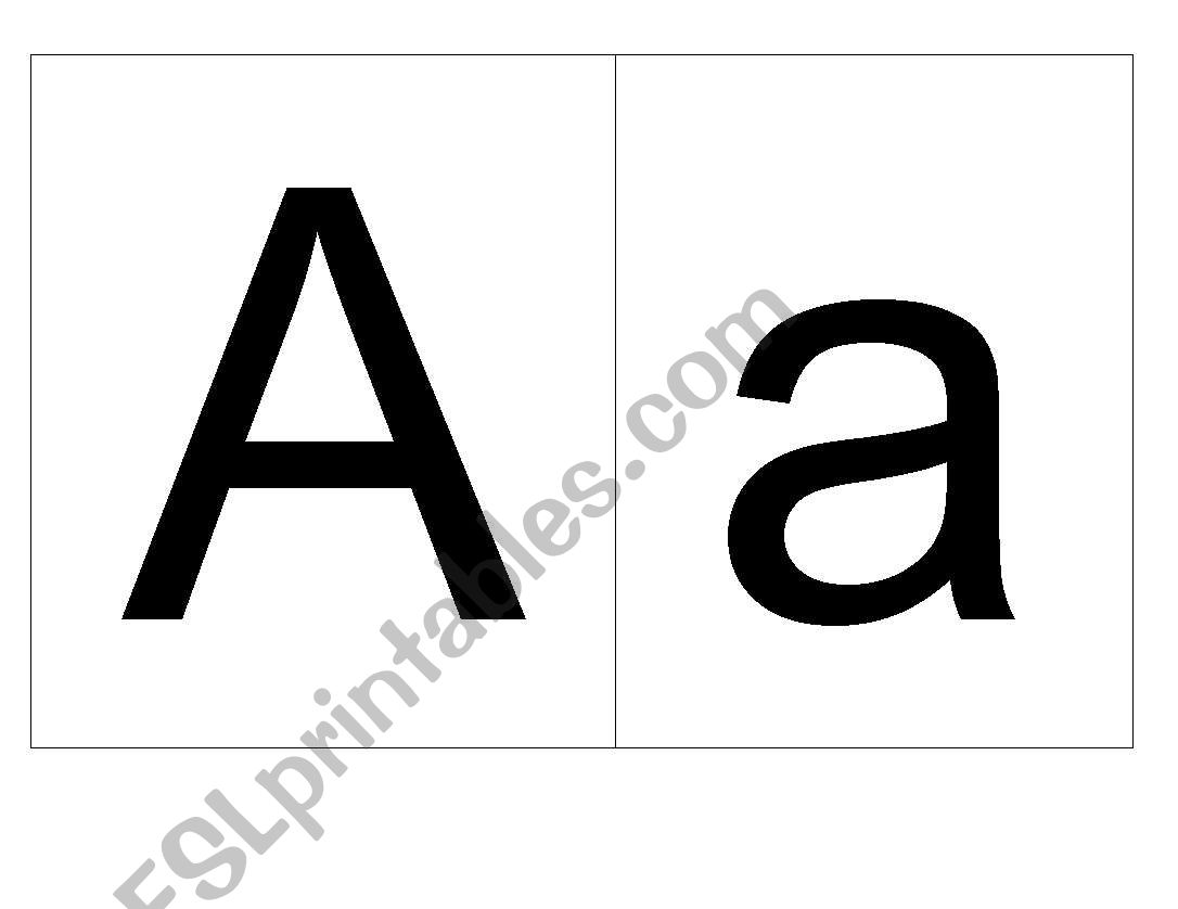 Alphabet cards worksheet
