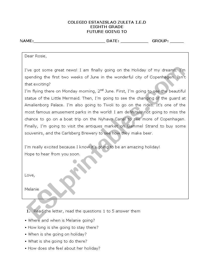 GOING TO worksheet