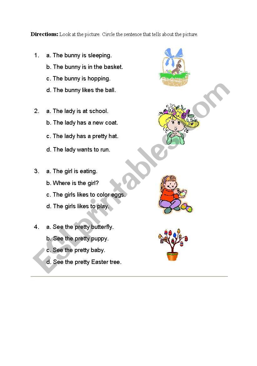 Easter worksheet