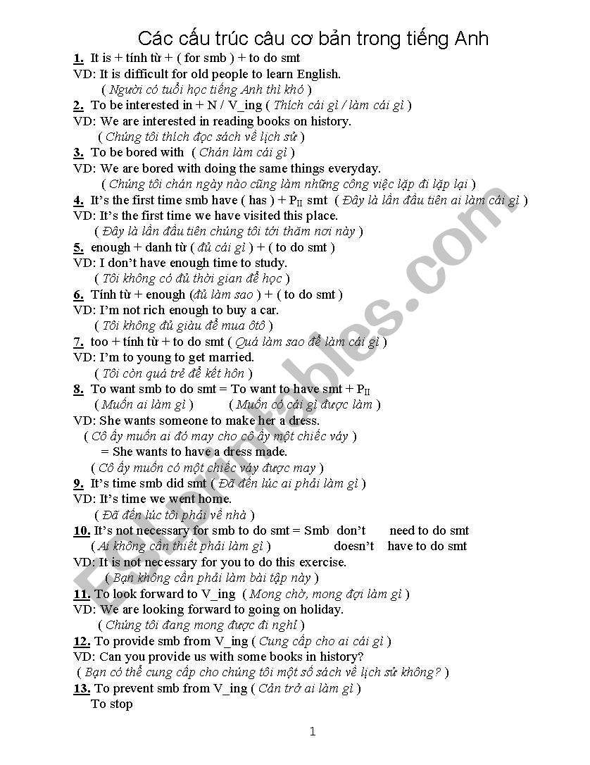english grammar worksheet