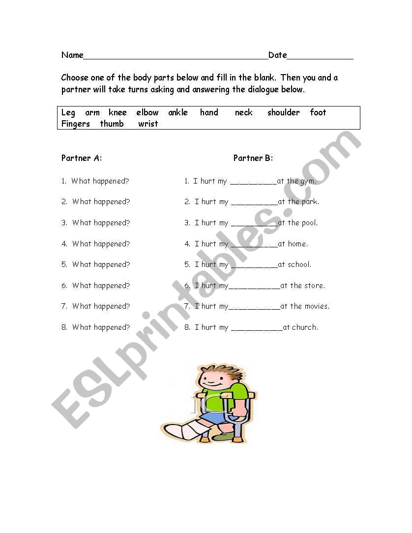 Dialogue     What happened? worksheet