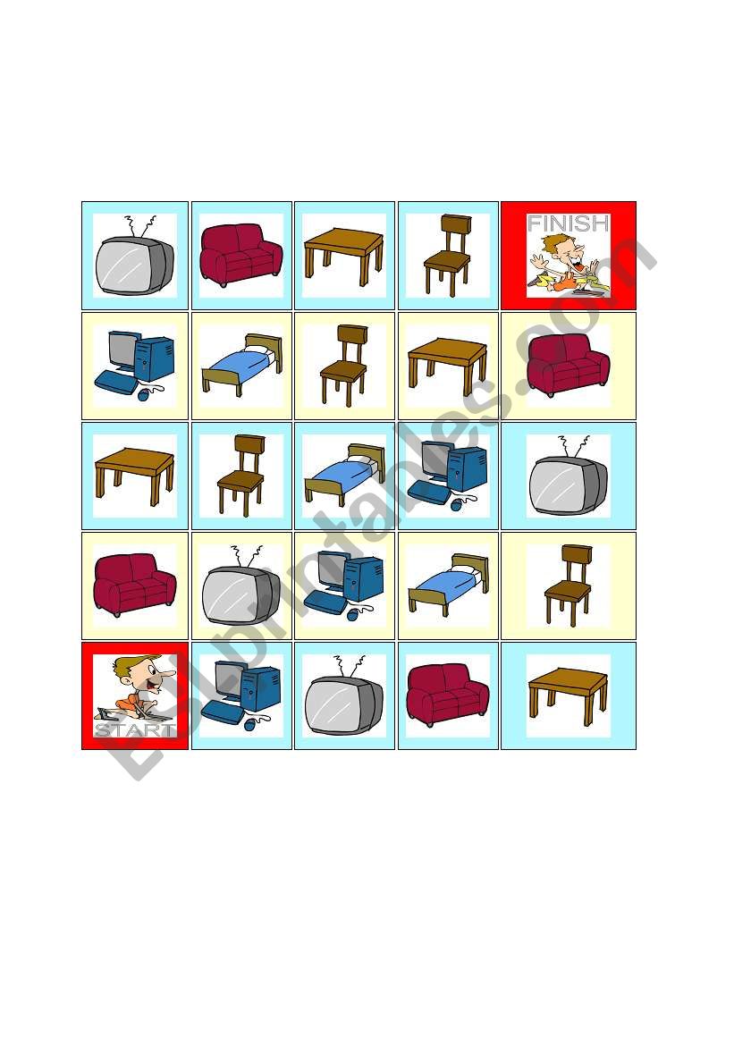 Board game worksheet